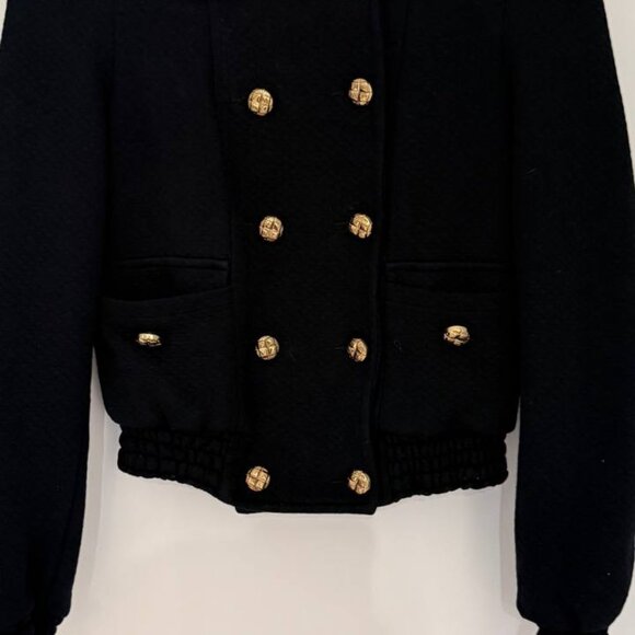 🖤 Juicy Couture Y2K Quilted Jacket Black | Gold Buttons | Size S - Picture 5 of 10